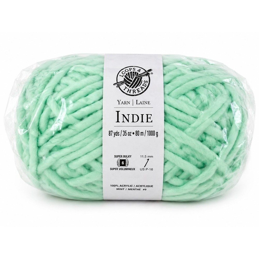 Loops & Threads Indie Yarn Mint #9   Super Bulky #6 100%‎ Acrylic New Lot Of  3.